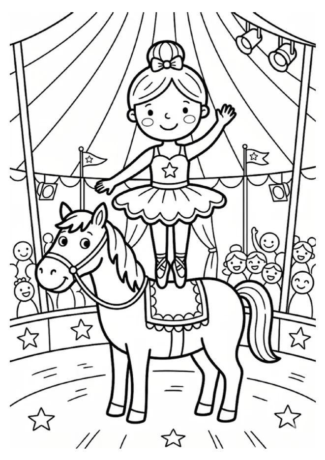 Desenhos de Circo Para Colorir para imprimir e colorir - imagem 8